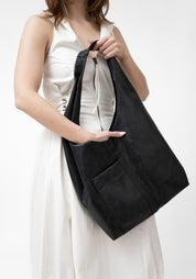Large Black Leather Shoulder Bag - December Thieves