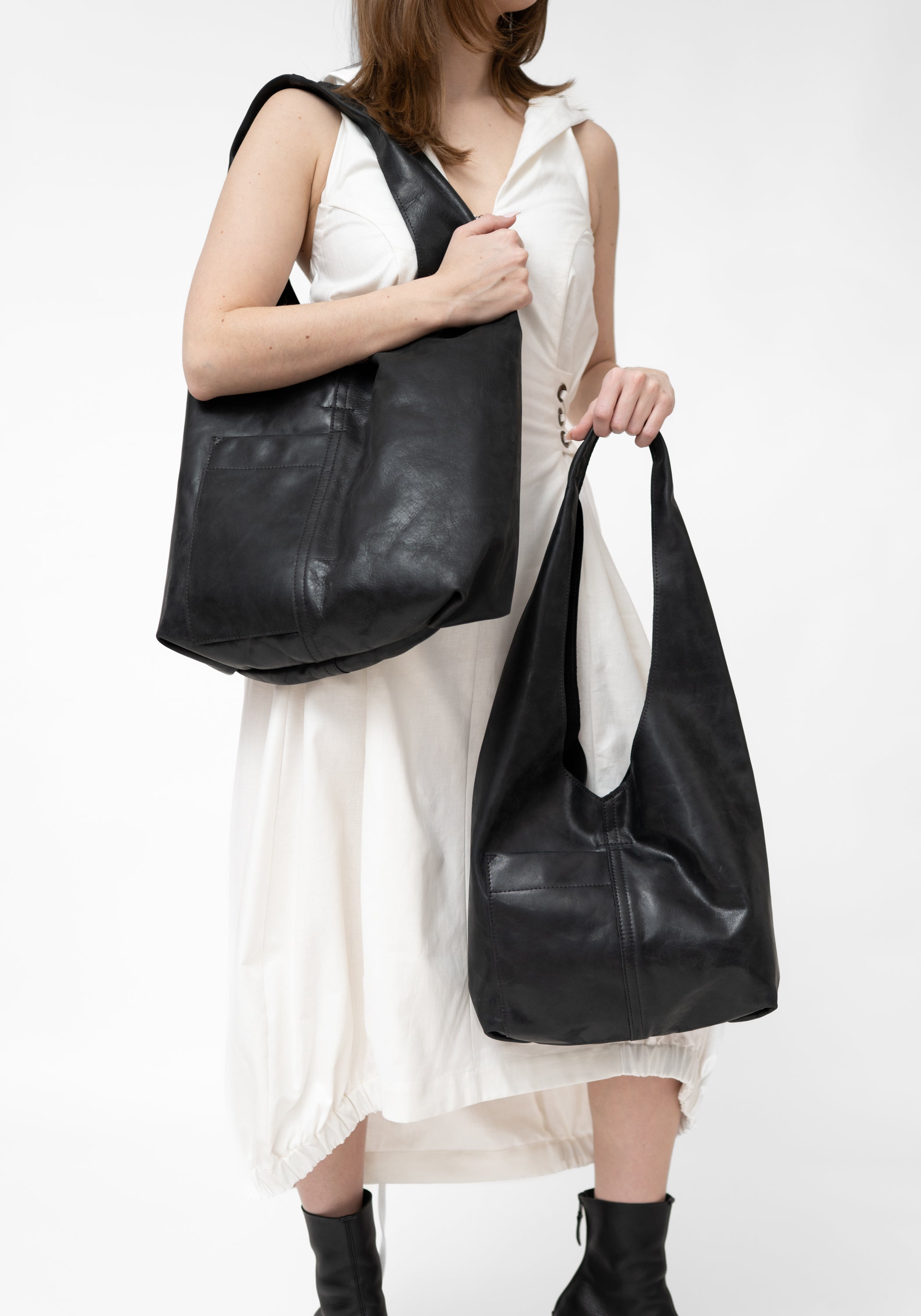 Black Leather Shoulder Bag - December Thieves