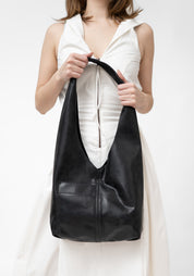 Black Leather Shoulder Bag - December Thieves