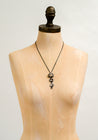 Oxidized Sterling Silver and Quad Herkimer Diamonds Pendant Necklace | Talia Baker