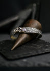 Textured Sterling Silver Encased Herkimer Diamond Cuff Bracelet | Talia Baker