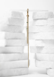 Single 9k Gold Engraved Clicker Hoop and Emerald Duo Chain Plaque - December Thieves