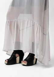 Gray Silk Chiffon Shady Lady Dress - December Thieves