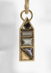 Single 9k Gold Mixed Gemstone Tableau Plaque - December Thieves