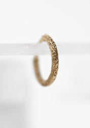 Single 9k Gold Engraved Clicker Hoop - December Thieves