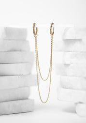 Single 9k Gold Engraved Clicker Hoop - December Thieves