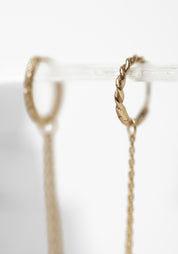 Single 9k Gold Twist Clicker Hoop - December Thieves