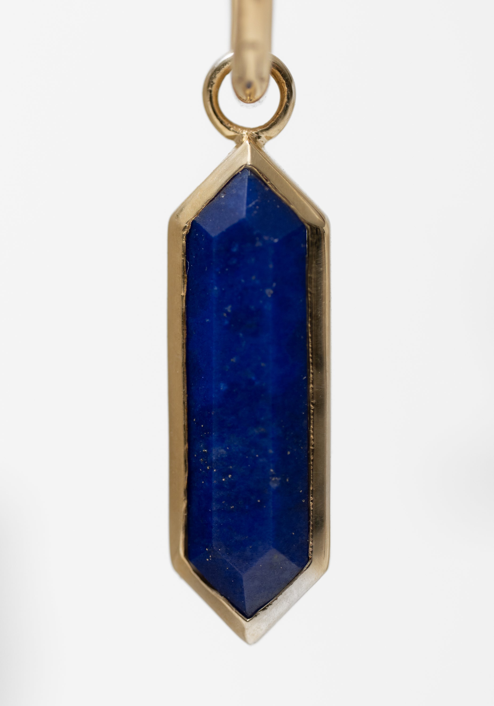 Single 9k Gold Lapis Hexa Plaque - December Thieves
