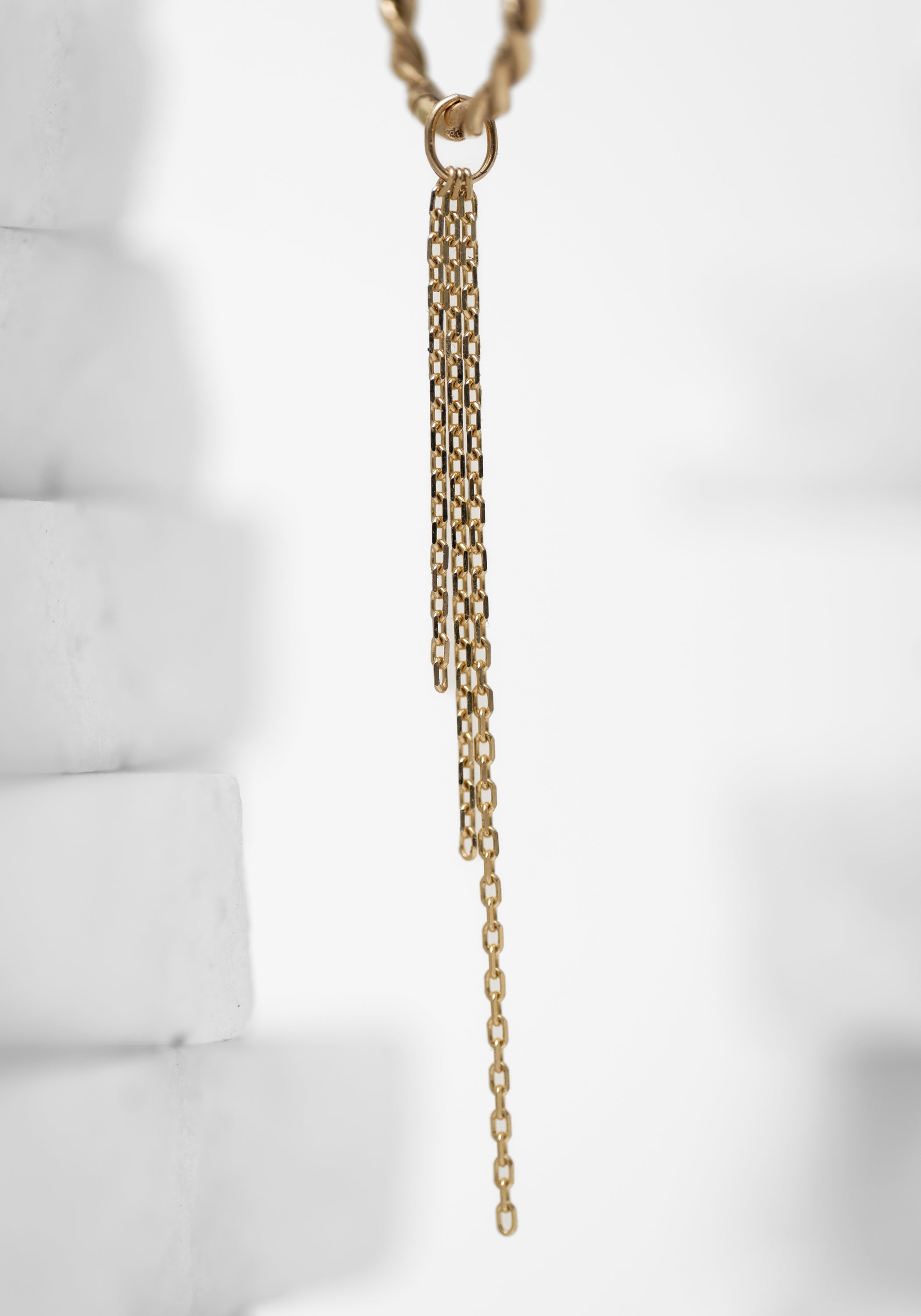 Single 9k Gold Midi Multi Chain Plaque - December Thieves