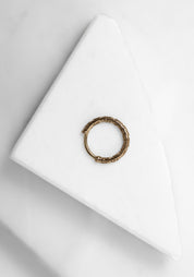 Single 9k Gold Engraved Clicker Hoop - December Thieves