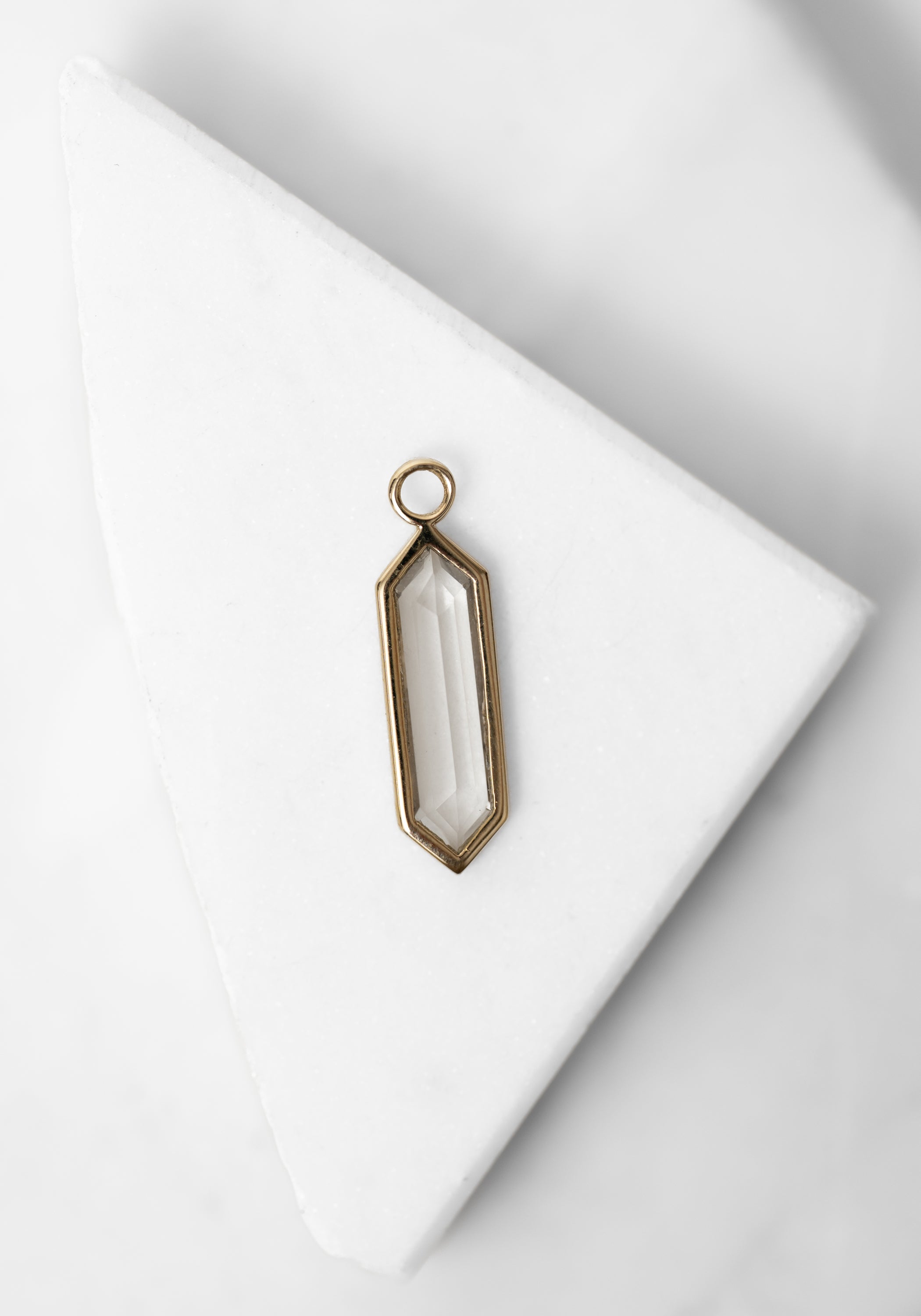 Single 9k Gold Crystal Hexa Plaque - December Thieves