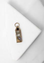 Single 9k Gold Mixed Gemstone Tableau Plaque - December Thieves