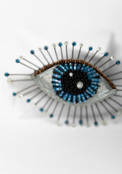 Lapis Eye Embroidered Pin - December Thieves