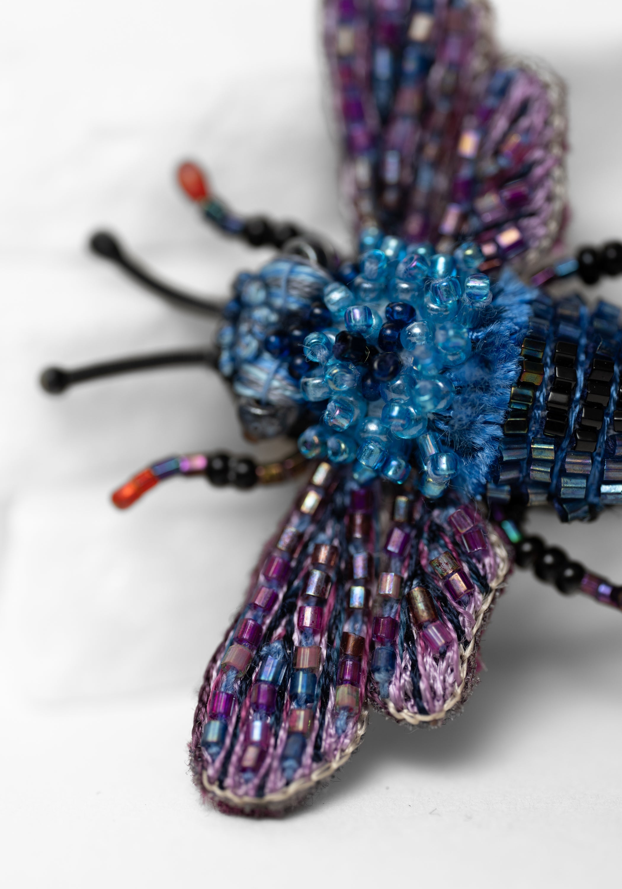 Blue Bumble Bee Embroidered Pin - December Thieves