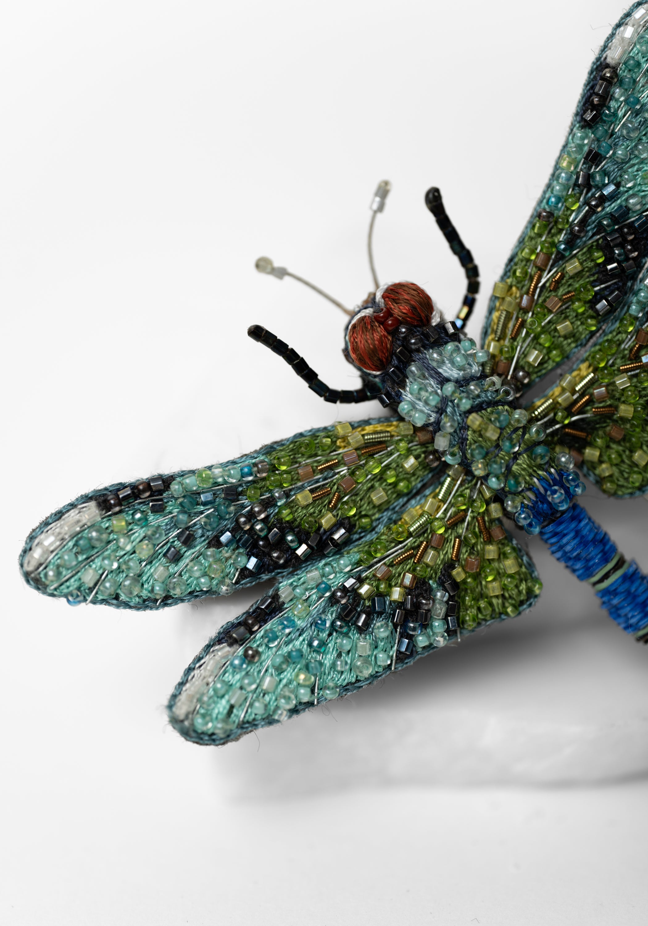 Blue Emperor Dragonfly Embroidered Pin - December Thieves
