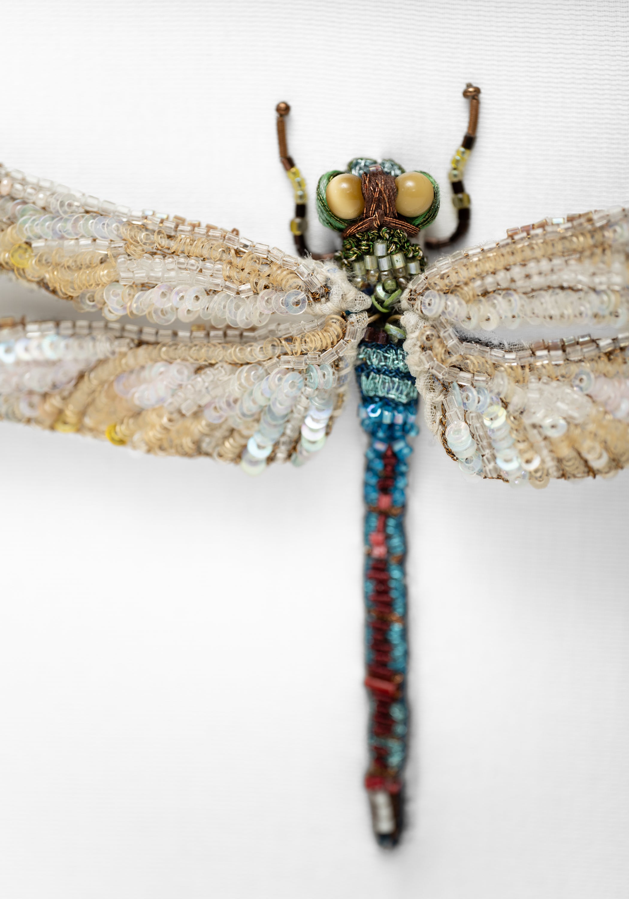 Green Darner Dragonfly Framed Embroidered Art - December Thieves