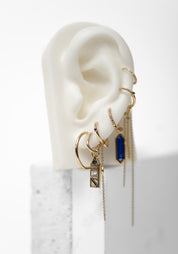 Single 9k Gold Oval Clicker Hoop - December Thieves