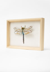 Green Darner Dragonfly Framed Embroidered Art - December Thieves