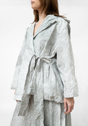 Oversized Printed Tie Front Jacket - December Thieves