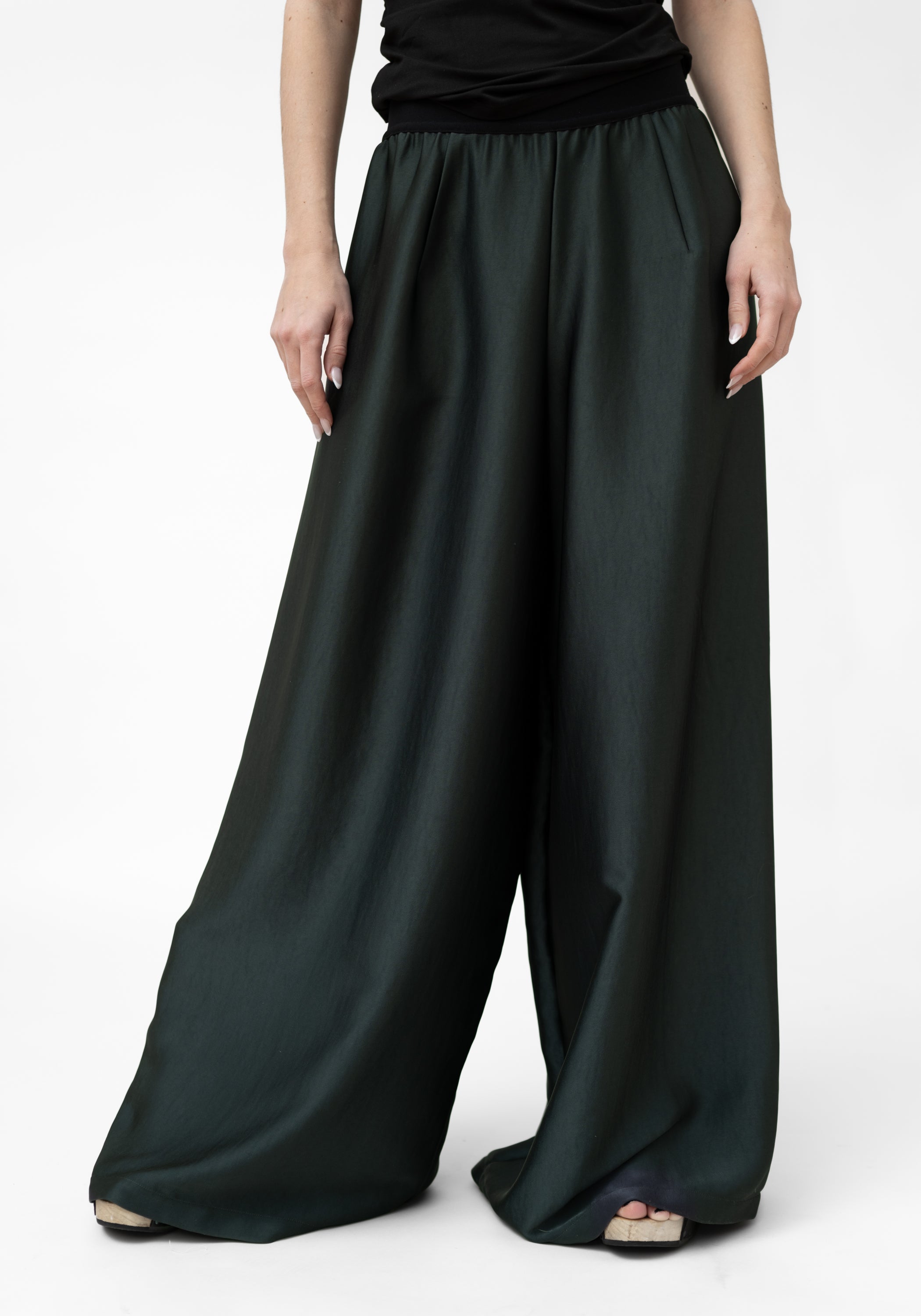 Satin Wide Leg Pants - December Thieves