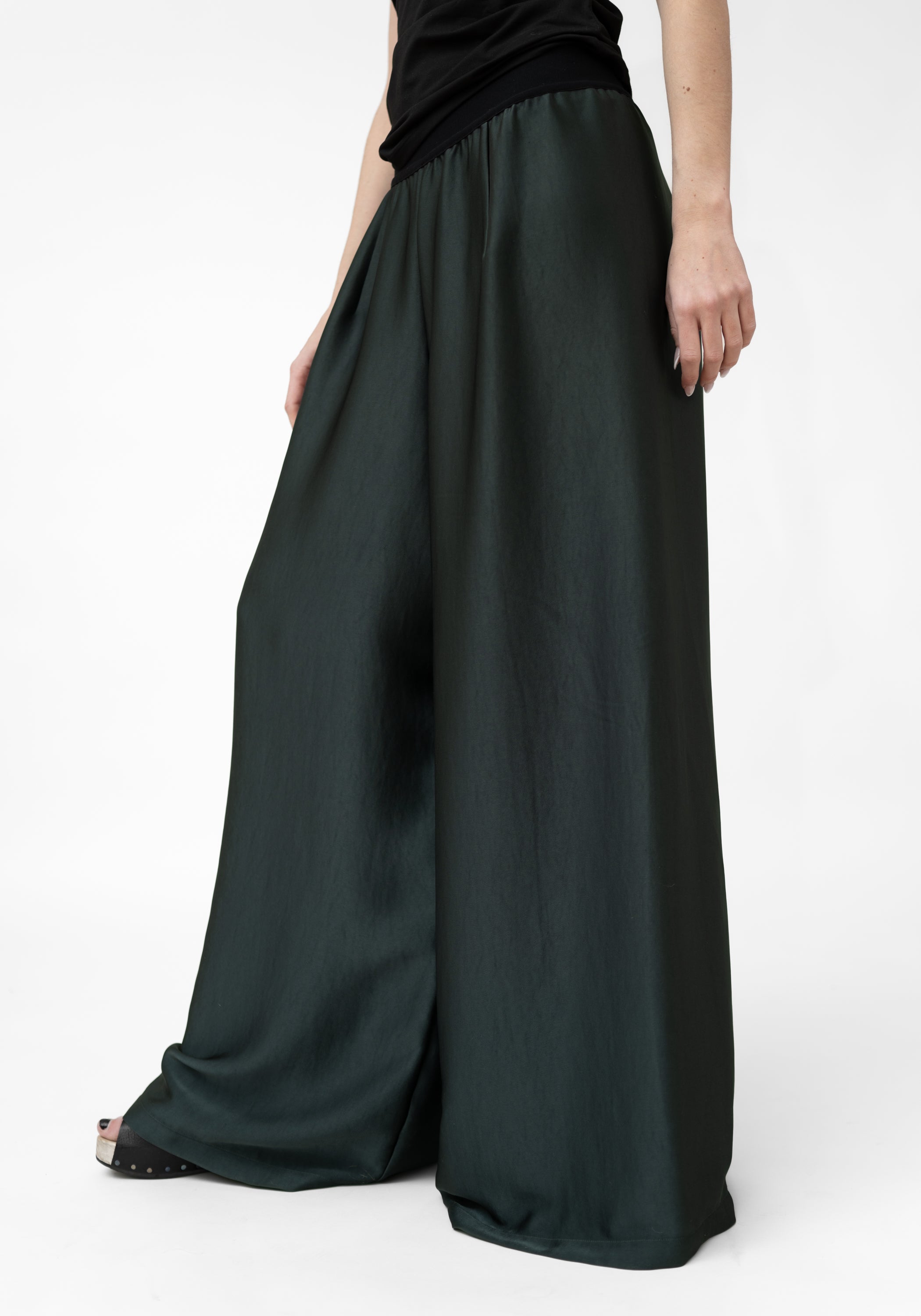 Satin Wide Leg Pants - December Thieves