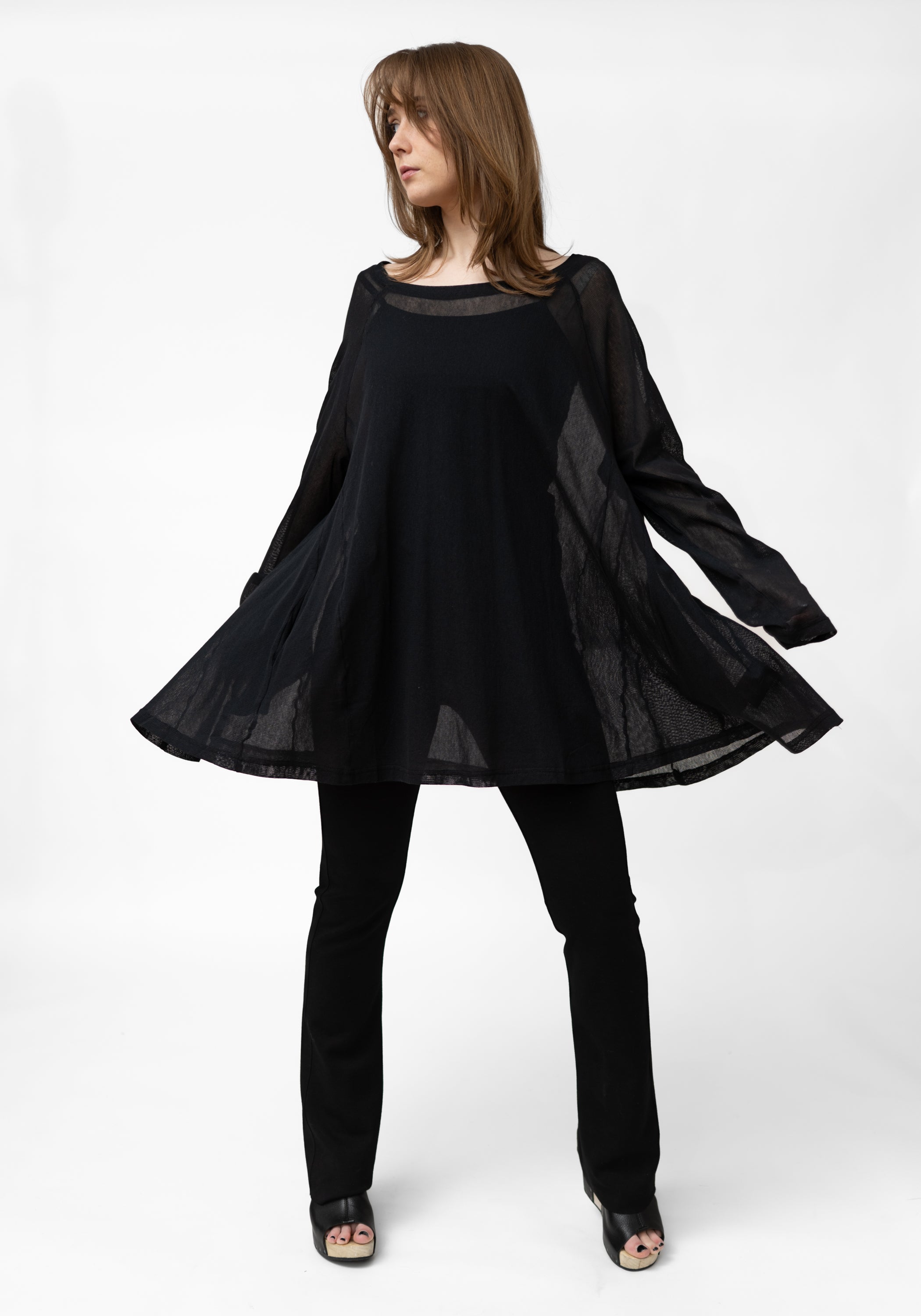 Oversized Long Mesh Top - December Thieves