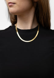 18k Gold Plated Flat Herringbone Collar