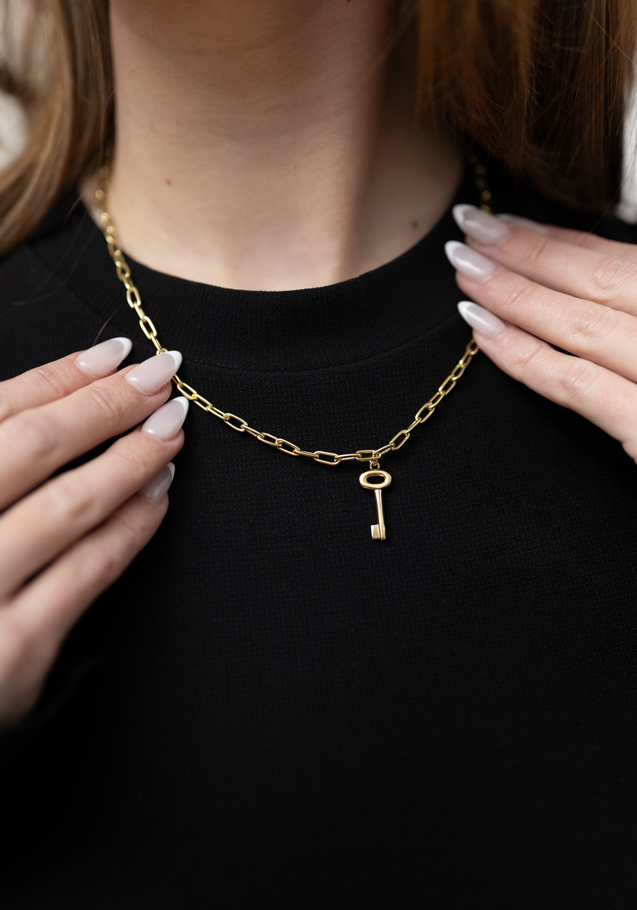 Brass Gembok Step Pendant Necklace