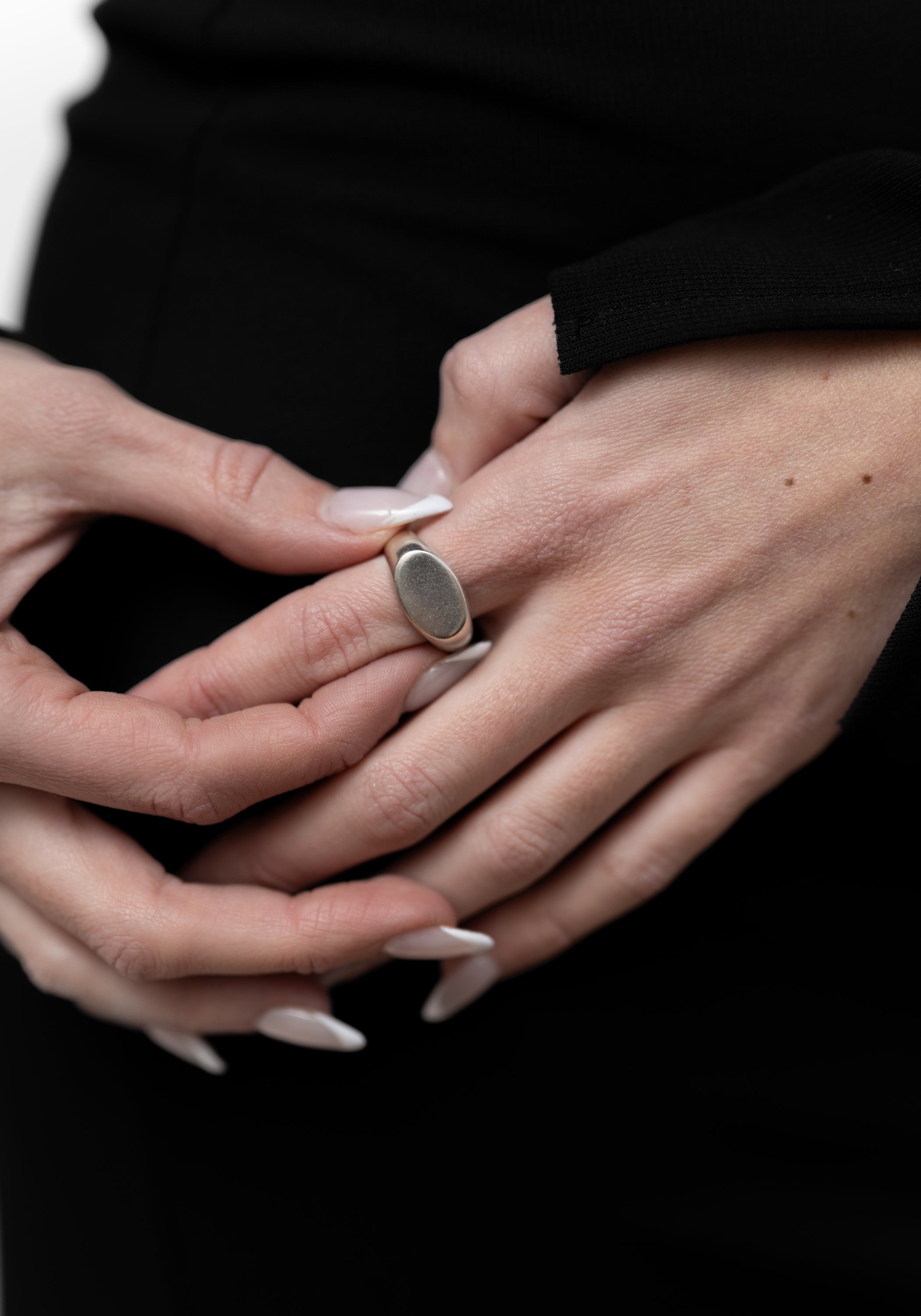 Sterling Oval Signet Ring
