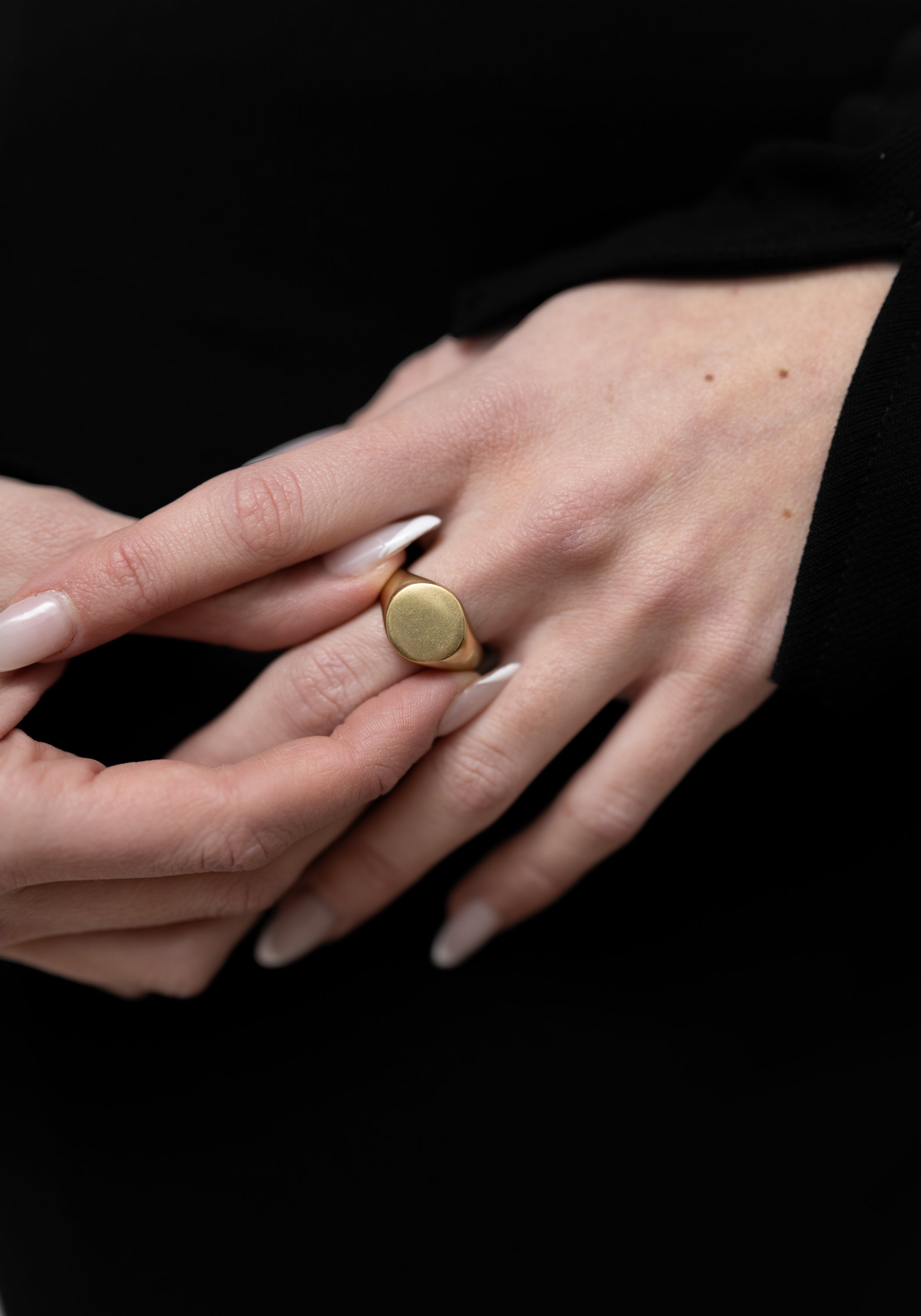 Brass Round Signet Ring