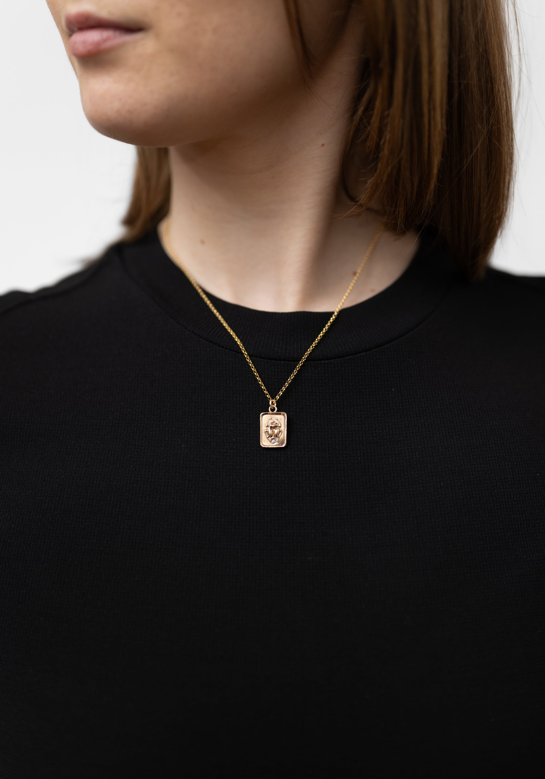 Bronze Scarab Pendant Necklace - December Thieves