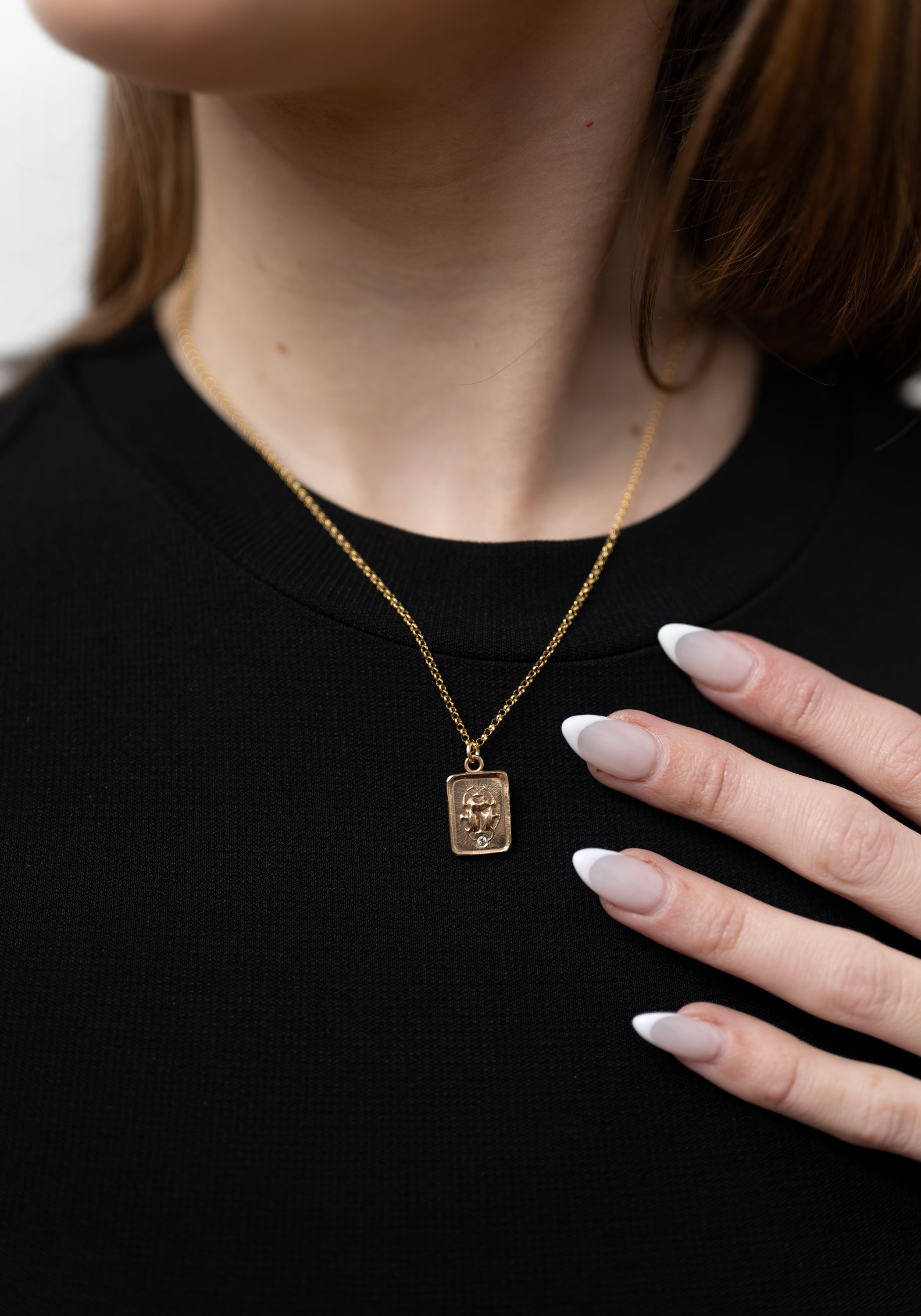 Bronze Scarab Pendant Necklace - December Thieves