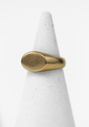Brass Oval Signet Ring