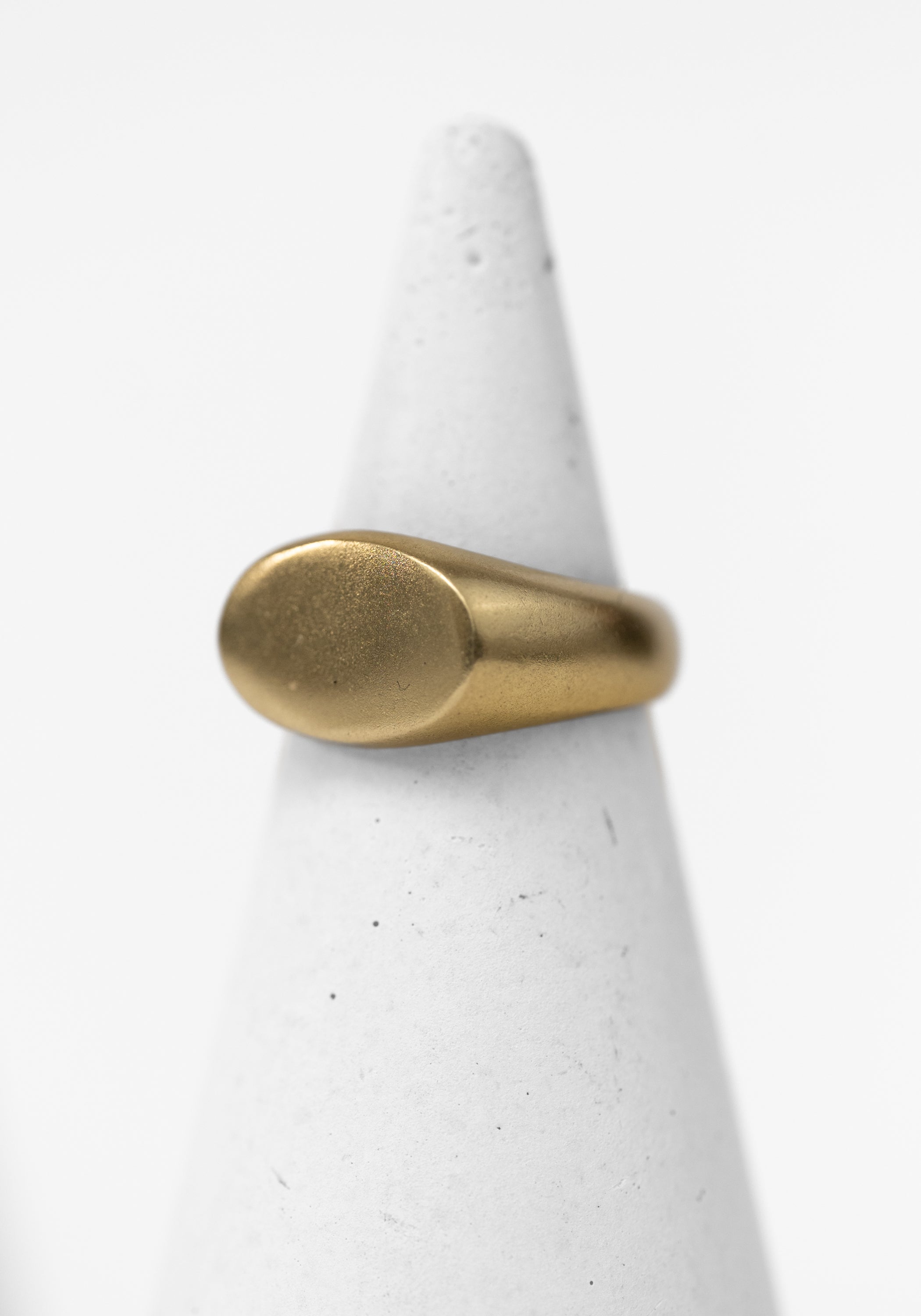 Brass Oval Signet Ring