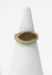 Brass Oval Signet Ring