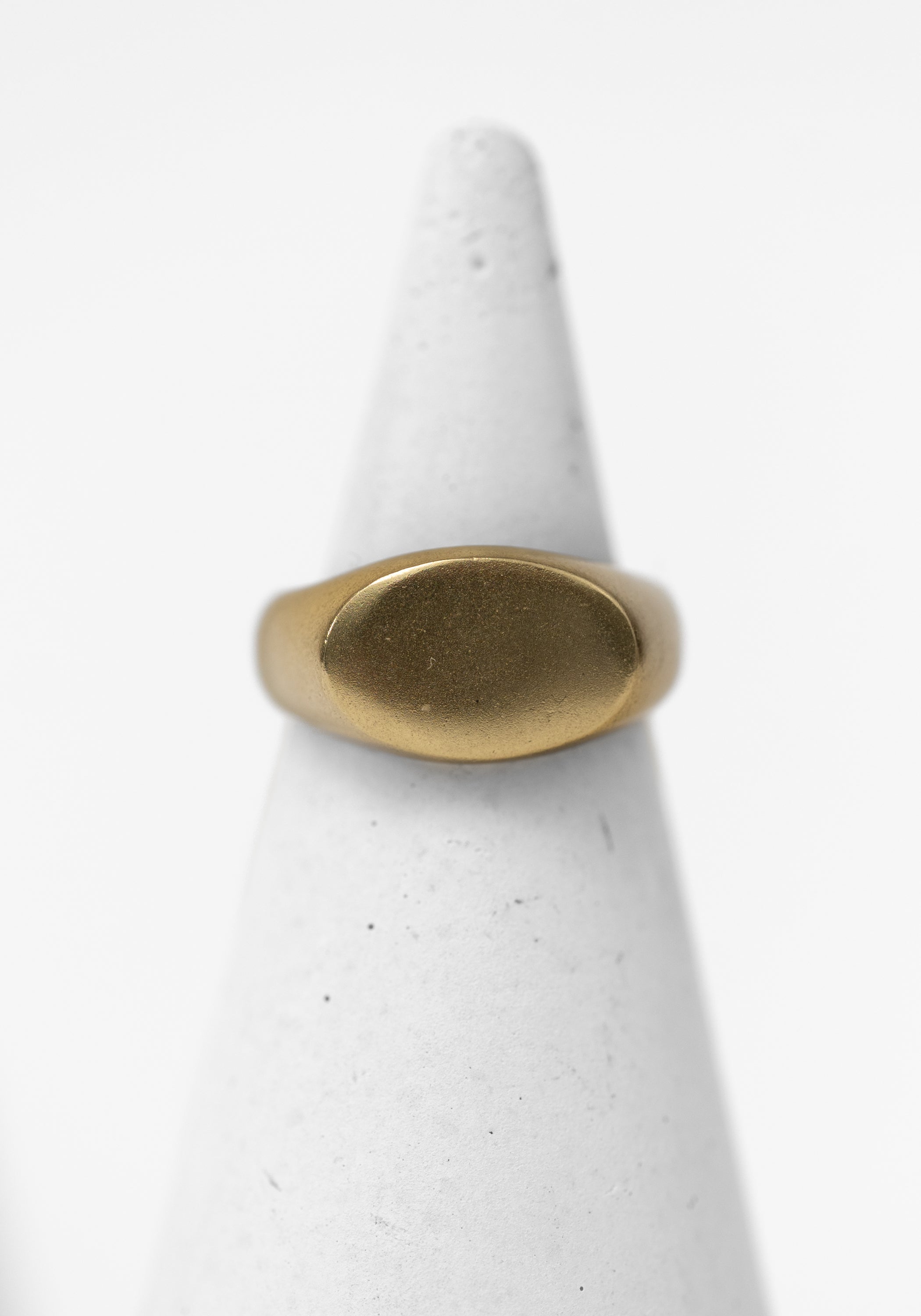 Brass Oval Signet Ring