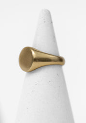 Brass Round Signet Ring