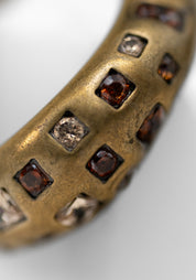 Retsu Patinated Stainless and Pave Zirconiums Twist Ear Cuff