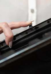 Black Leather Conductor Backpack