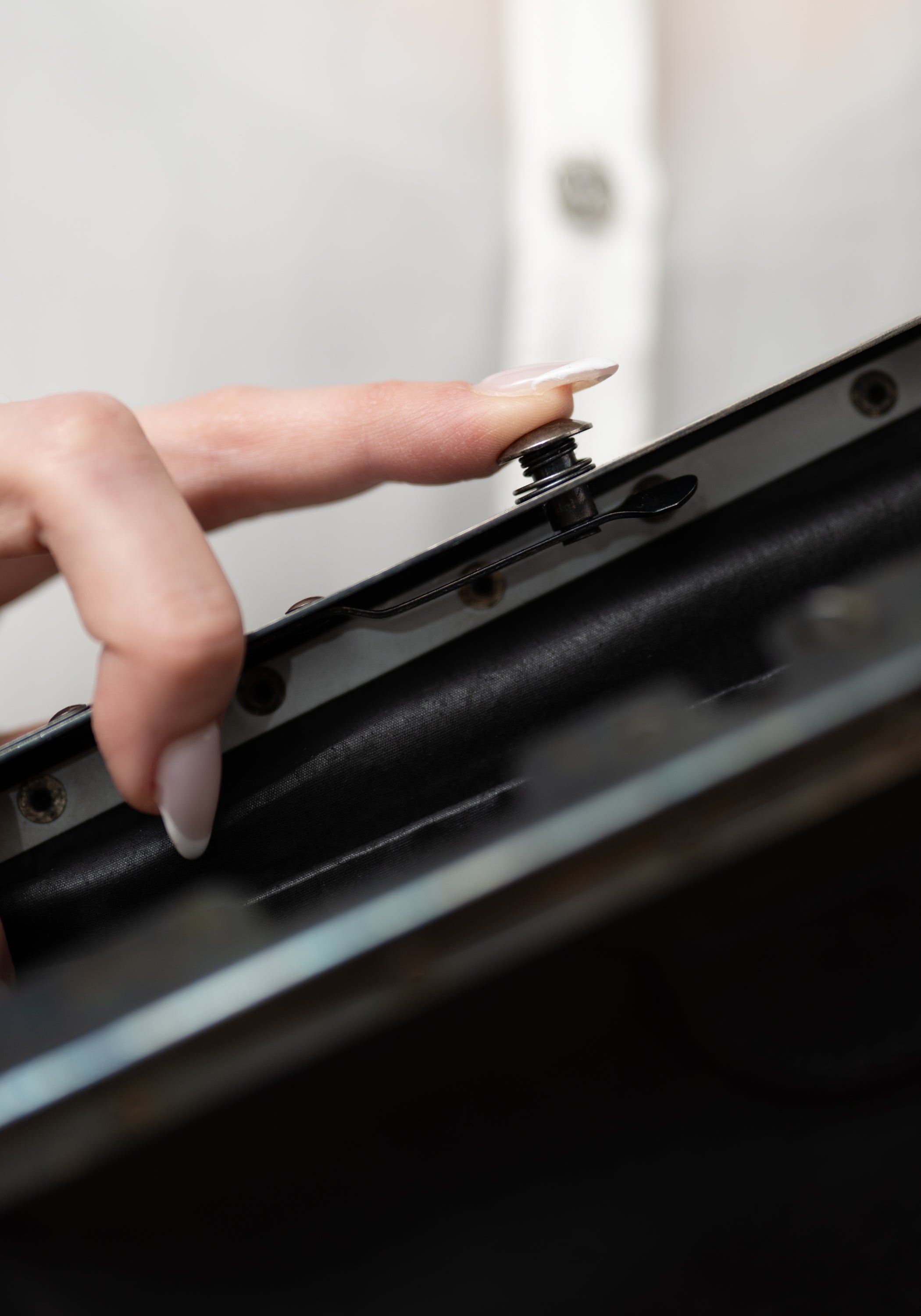 Black Leather Conductor Backpack