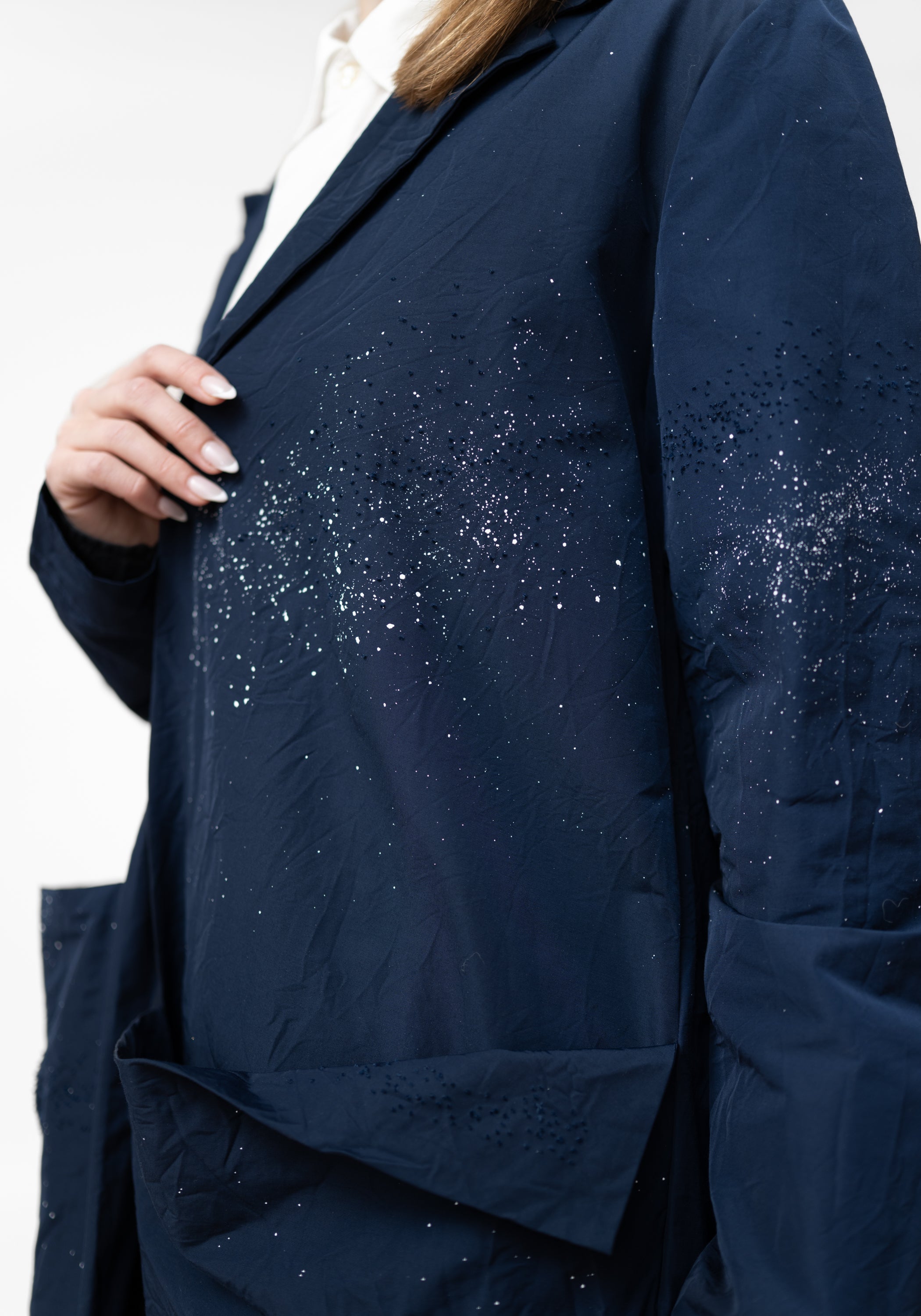 Hand Painted and Textured Duster Jacket