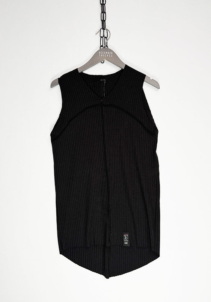 Ribbed Tank with Center Back Patch