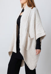 Watts Oversized Drop Shoulder Open Front Knit Cardigan