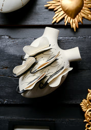 'Volare' Porcelain Anatomical Heart Wall Vase