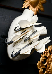 'Volare' Porcelain Anatomical Heart Wall Vase