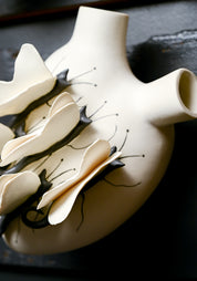 'Volare' Porcelain Anatomical Heart Wall Vase