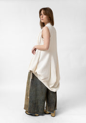 Asymmetric Bow and Tie Details Paneled Vest - December Thieves