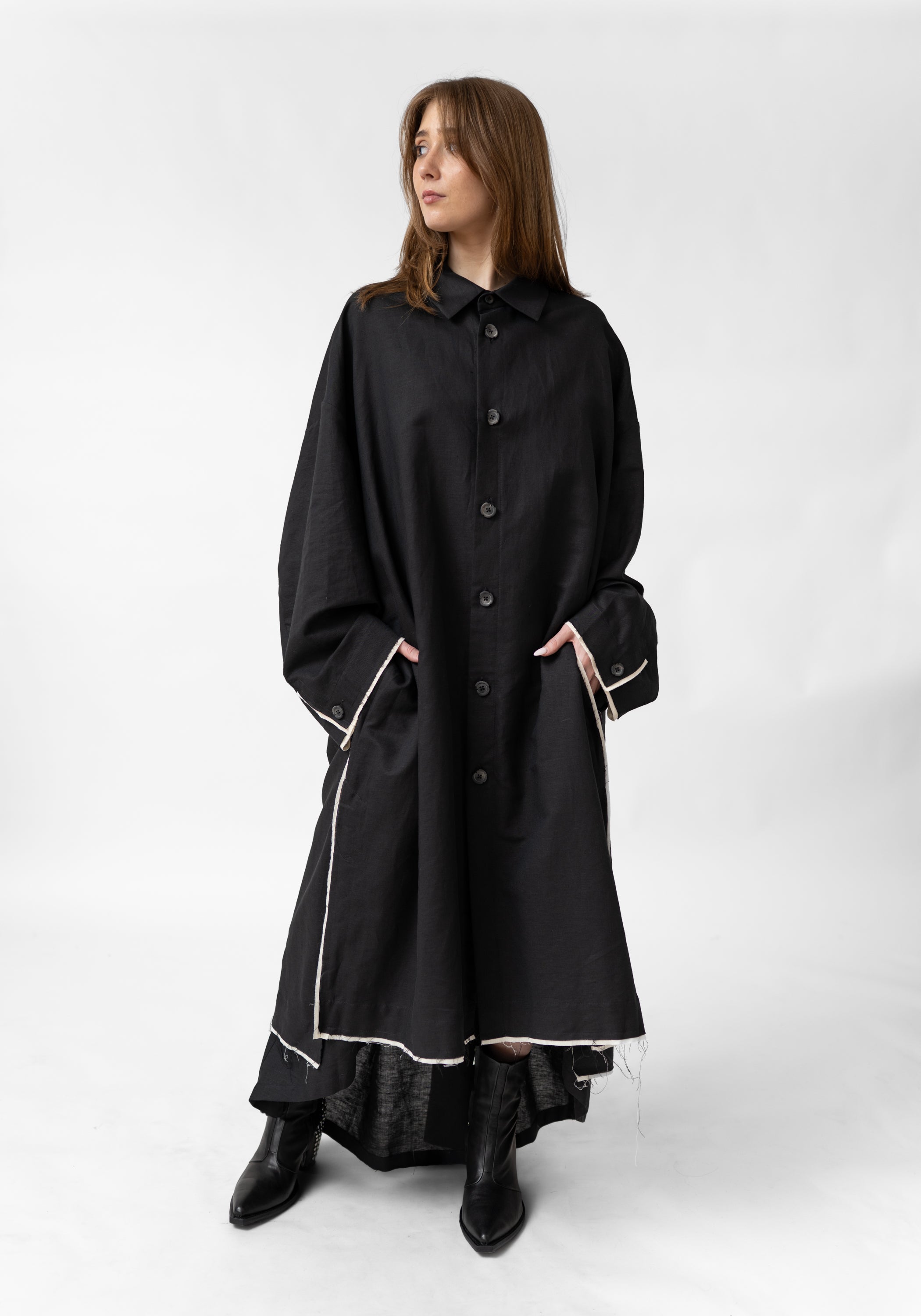 Oversized Contrast Trim Lightweight Jacket - December Thieves