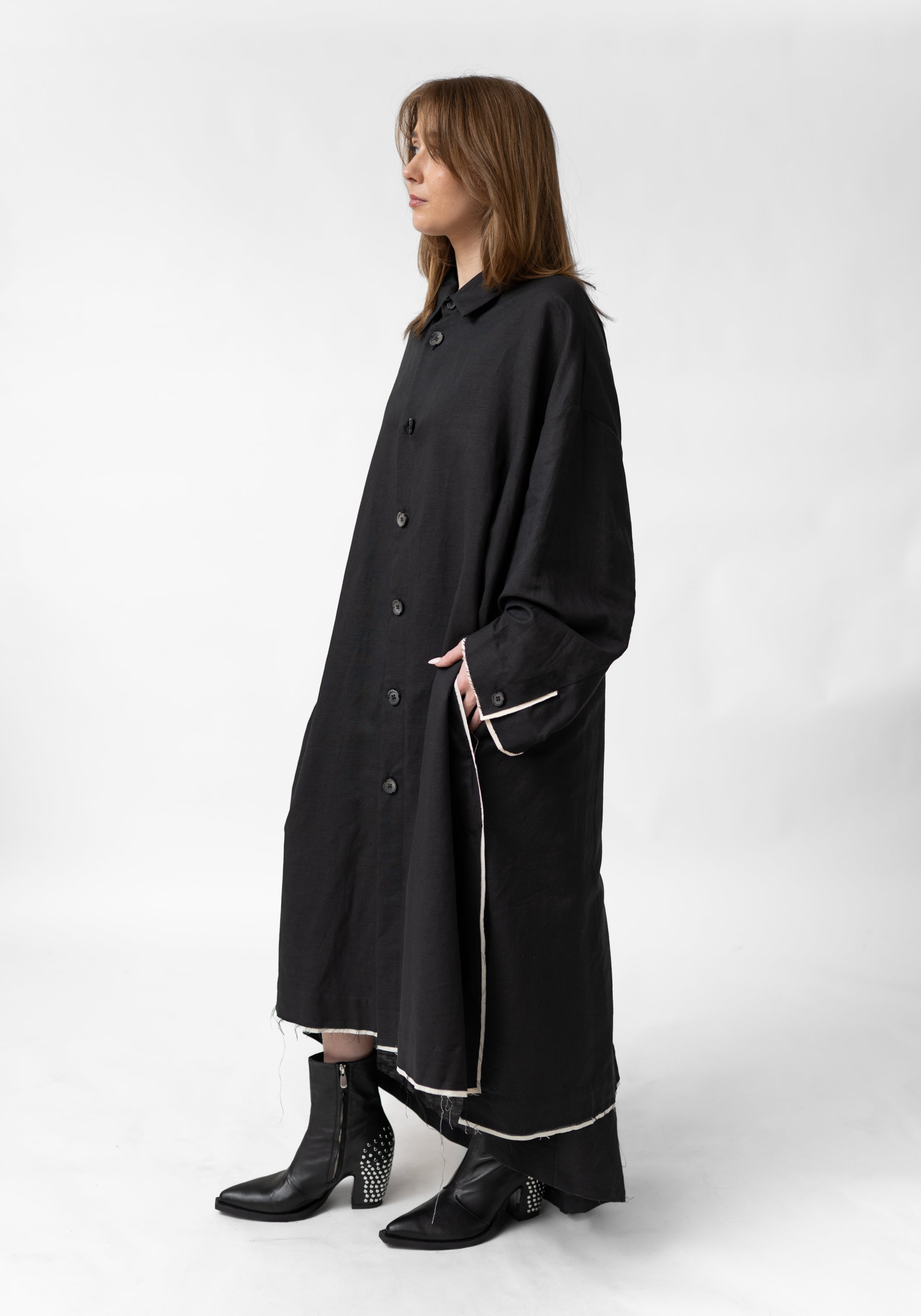 Oversized Contrast Trim Lightweight Jacket - December Thieves