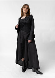 Deconstructed Corset Zip Front Blazer Jacket - December Thieves